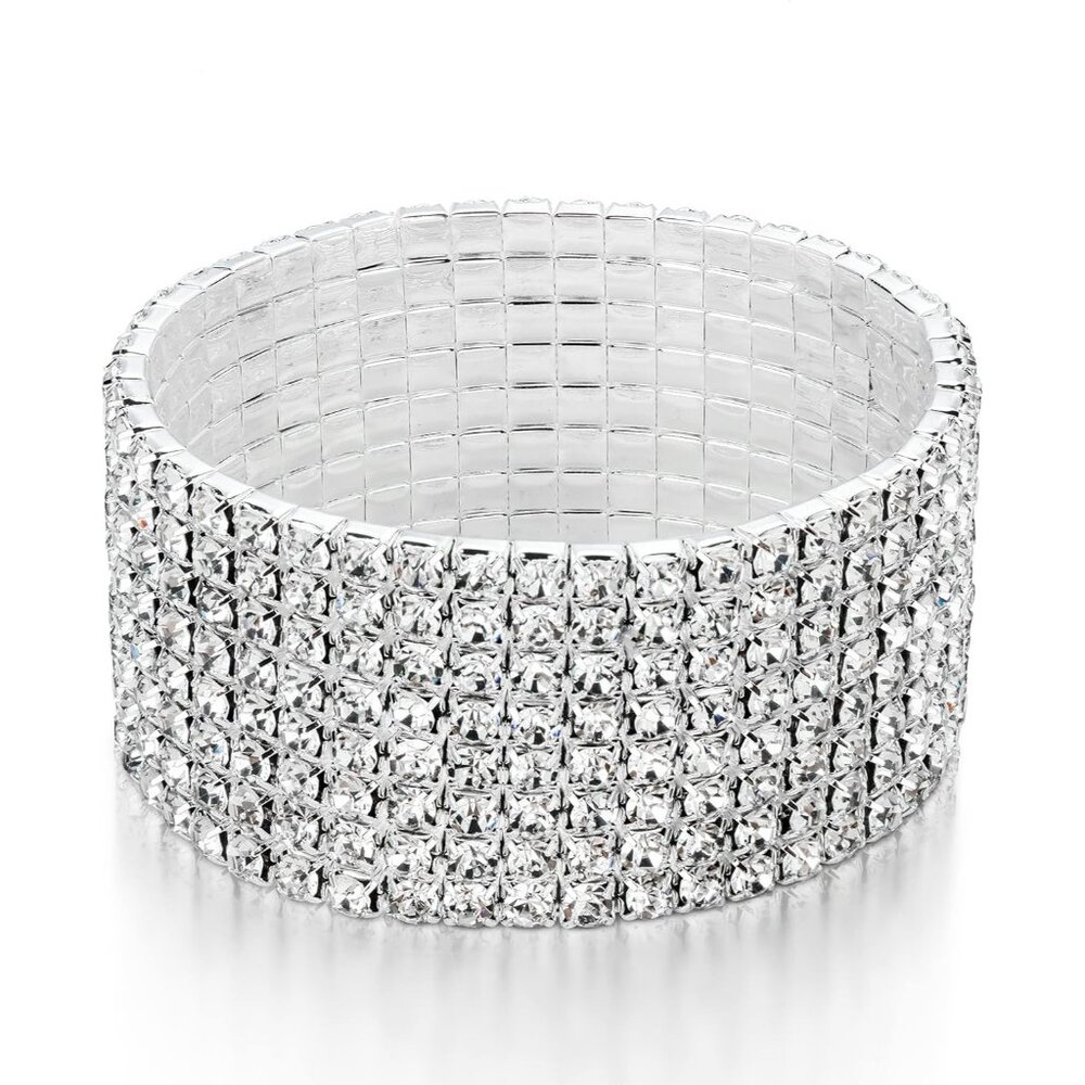 Sparkle Multicolor Rhinestone Stackable Stretch B… - image 1